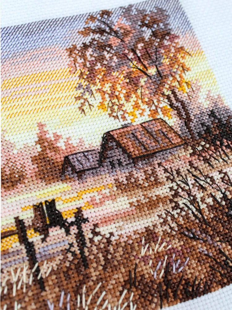 MP Studia Siuvinėjimo kryželiu rinkinys „Kaimo romantika“ 14×14 cm