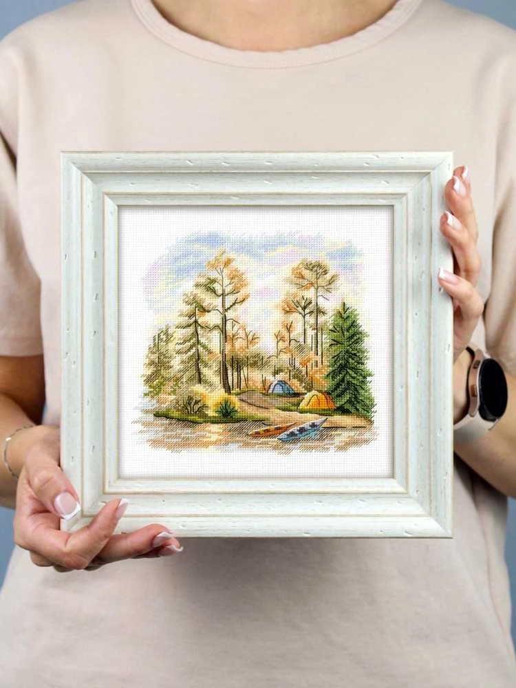 MP Studia Siuvinėjimo kryželiu rinkinys „Pušynas“ 15x16 cm SNV-954