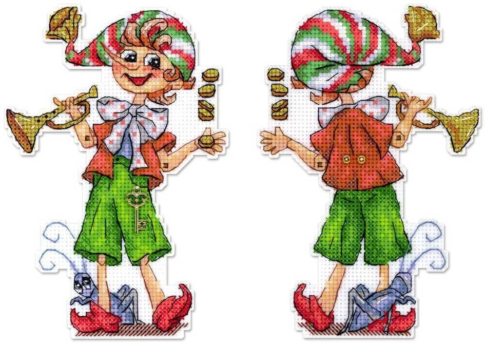 MP Studia Siuvinėjimo kryželiu rinkinys „Buratinas“ 16×11 cm