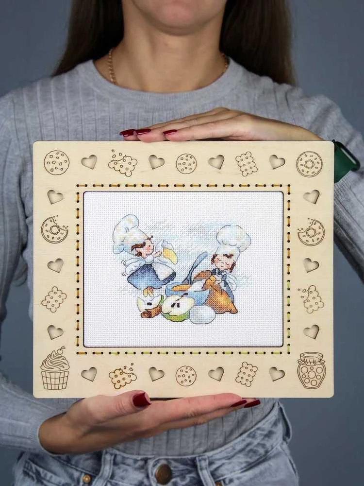 MP Studia Siuvinėjimo kryželiu rinkinys „Virtuvės šefai“ 10x13 cm SM-982