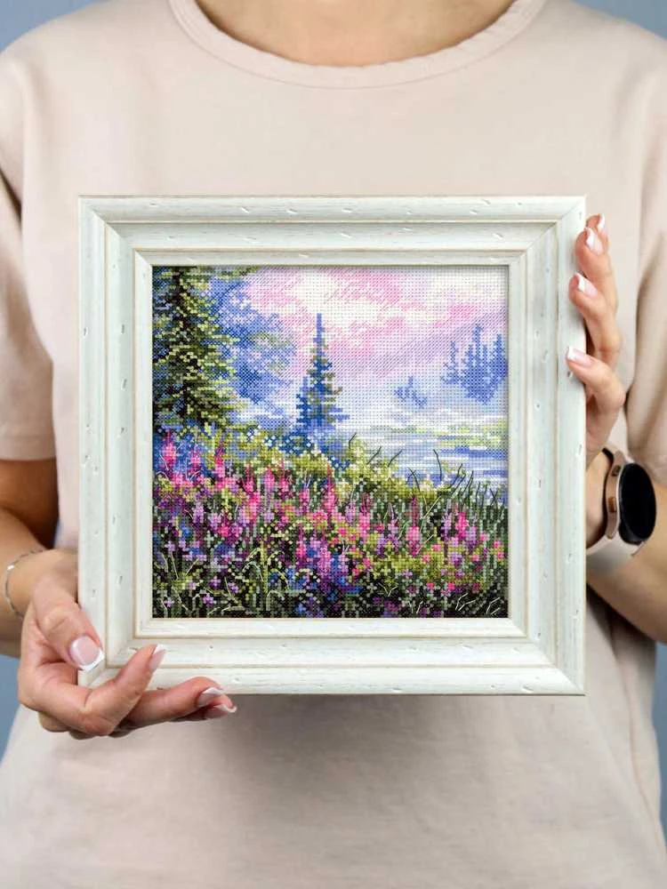 MP Studia Siuvinėjimo kryželiu rinkinys „Rūkuotas rytas“ 16x16 cm