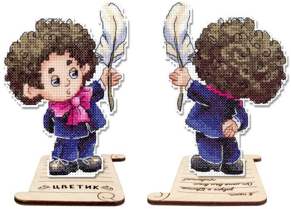 MP Studia Siuvinėjimo kryželiu rinkinys „Rašytojas“ 12x9 cm