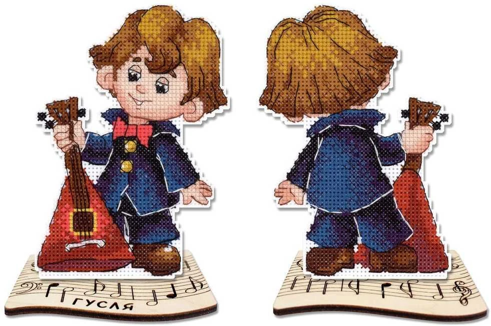 MP Studia Siuvinėjimo kryželiu rinkinys „Muzikantas“ 13x9 cm pradedantiesiems
