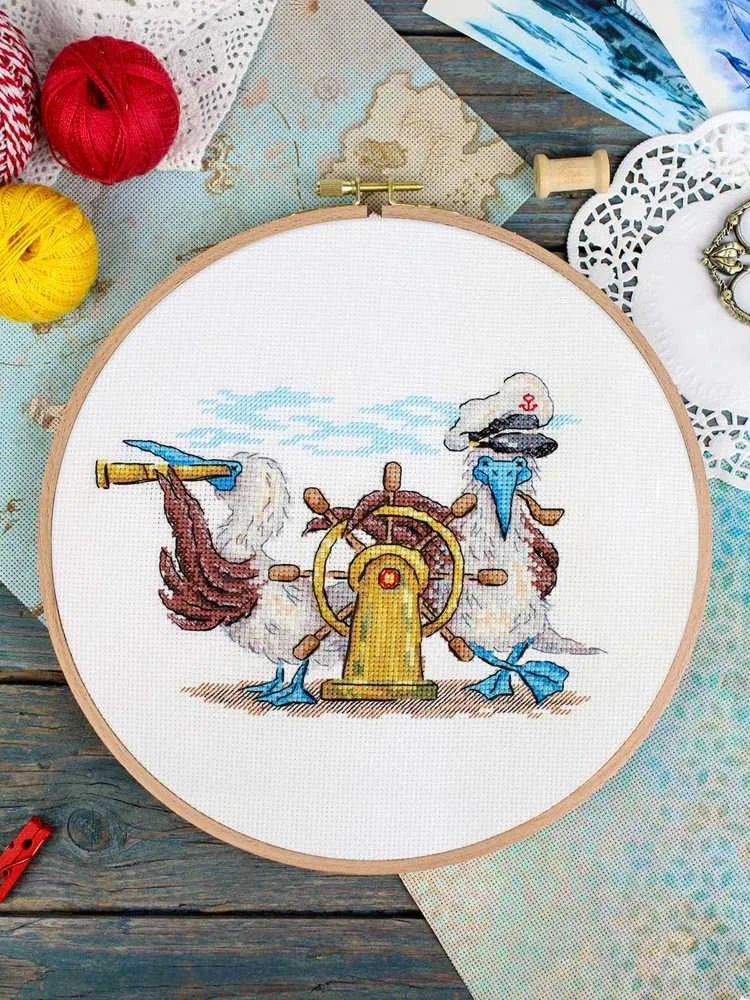 MP Studia Siuvinėjimo kryželiu rinkinys „Tiesiai pirmyn“ 12x17 cm SNV-899