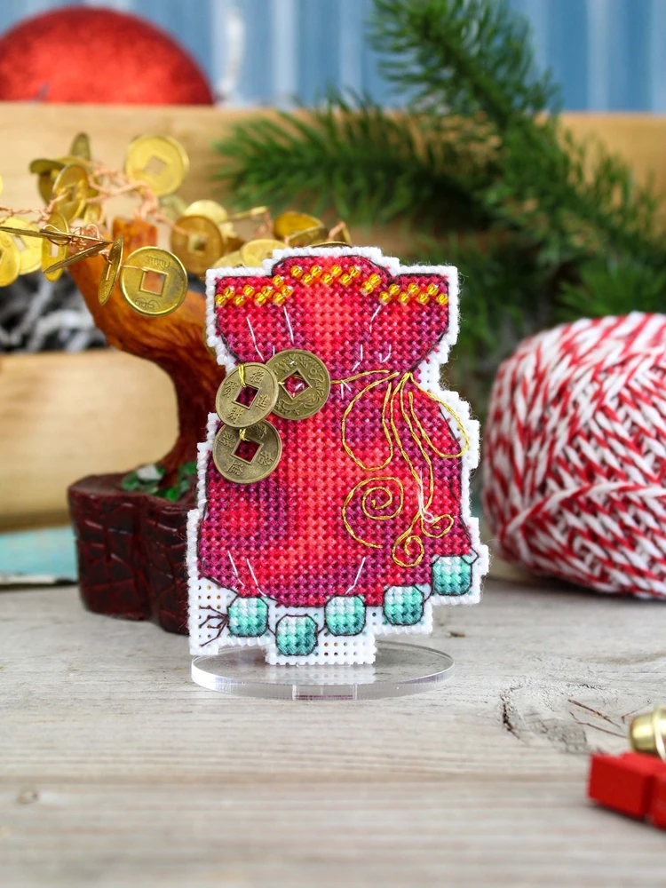 MP Studia Siuvinėjimo kryželiu rinkinys „Pinigų maišelis“ 8x6 cm