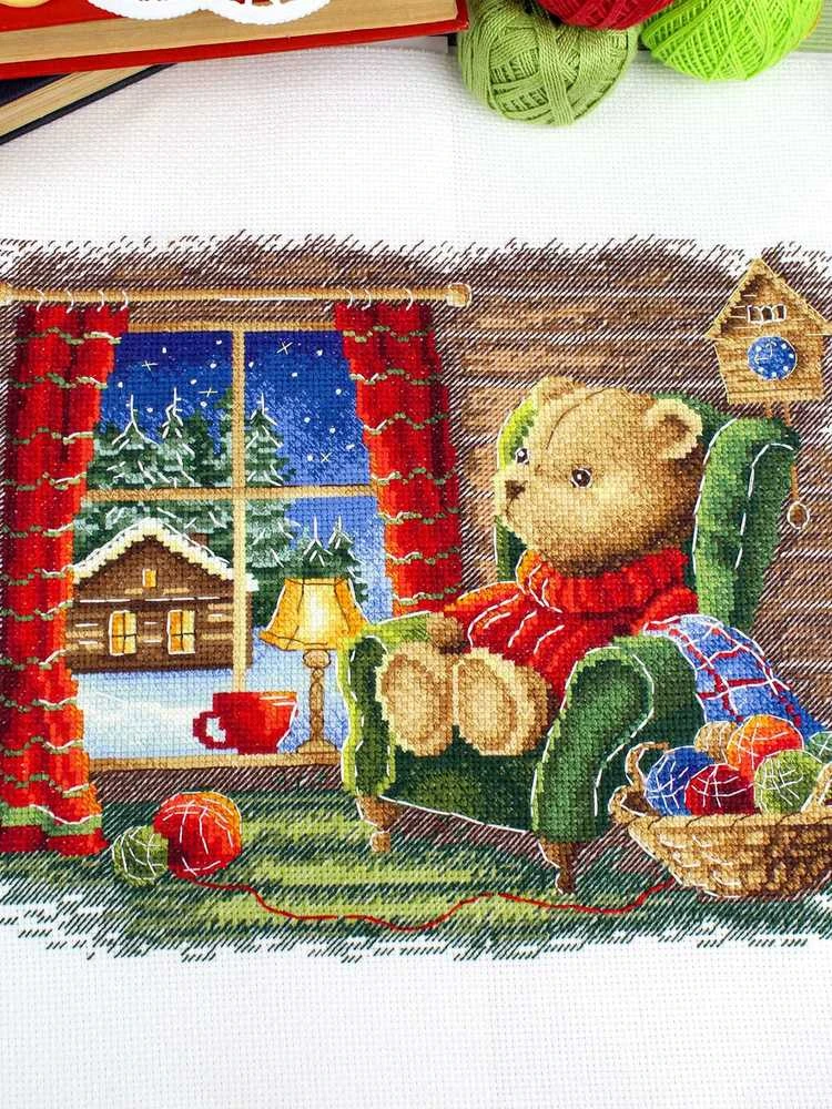 MP Studia Siuvinėjimo kryželiu rinkinys „Ramus vakaras“, 20×25 cm – pradedantiesiems
