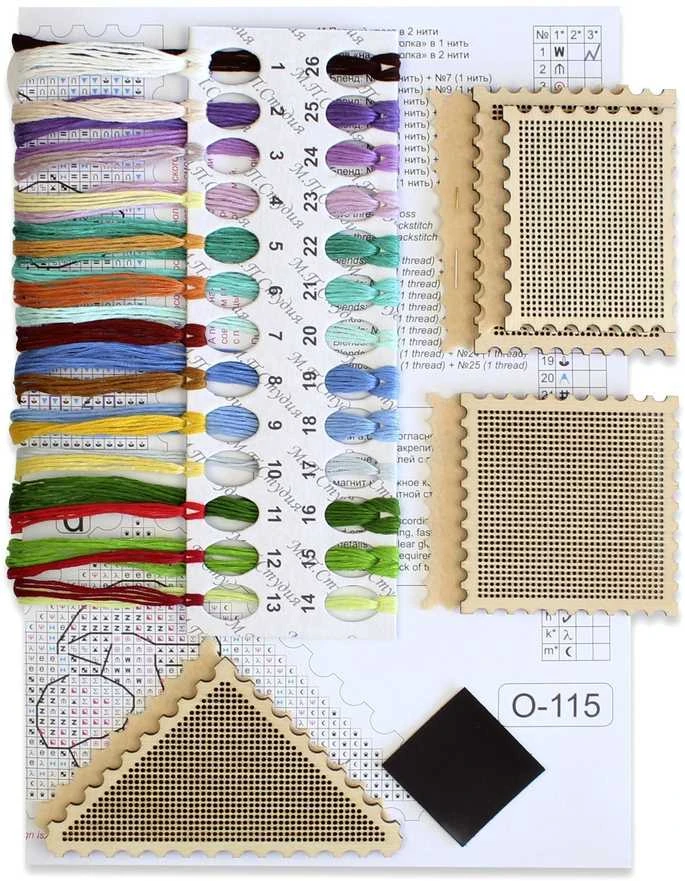MP Studia Beldizart Kryželiu ant medinio pagrindo "USSR stamps. Magnets" SO-115