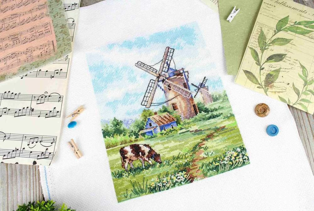 MP Studia Siuvinėjimo rinkinys kryželiu „Gimtoji žemė“, 20×16 cm, pradedantiesiems