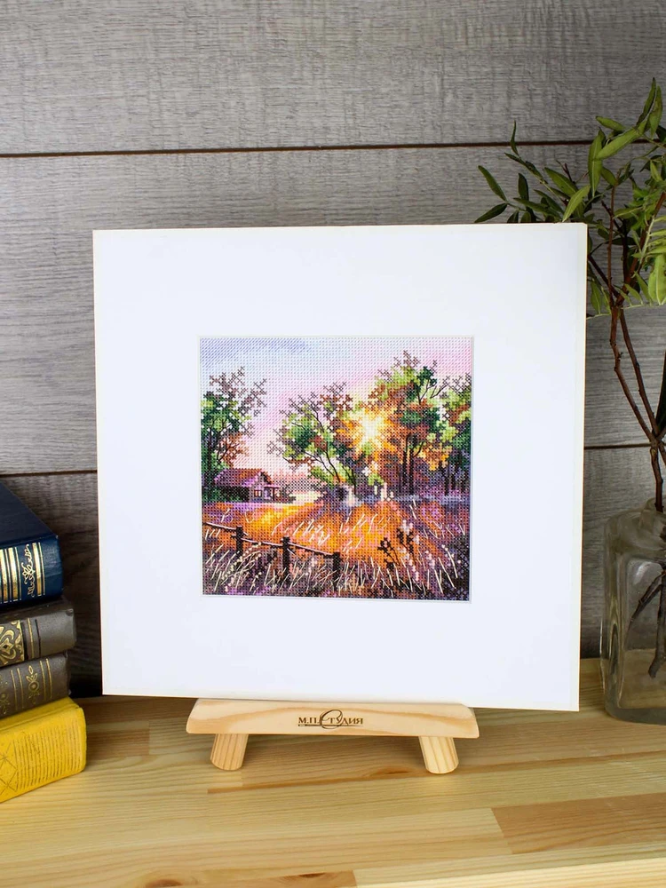 MP Studia Siuvinėjimo rinkinys kryželiu „Gamtos harmonija“ 14x14 cm, miško peizažas