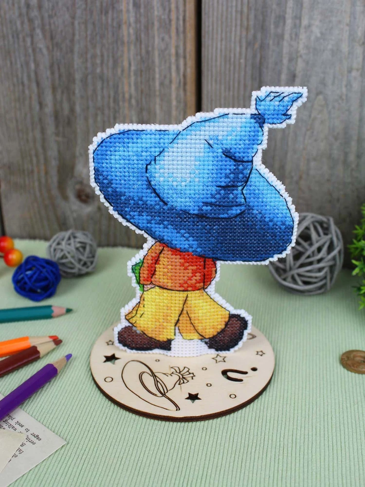 MP Studia Siuvinėjimo rinkinys kryželiu „Nežiniukas“ vaikams, 13×9 cm