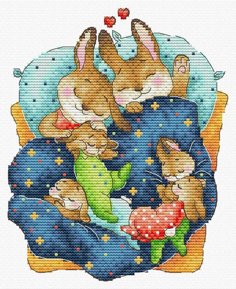 MP Studia Beldizart Kryželiu siuvinėjimo rinkinys "Bunny's Dreams" SM-769