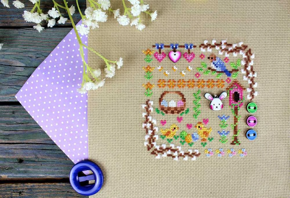 MP Studia Beldizart Kryželiu siuvinėjimo rinkinys "Mini Sampler. Velykų magija" SNV-941