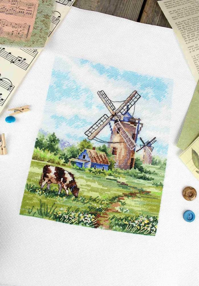 MP Studia Siuvinėjimo rinkinys kryželiu „Gimtoji žemė“, 20×16 cm, pradedantiesiems