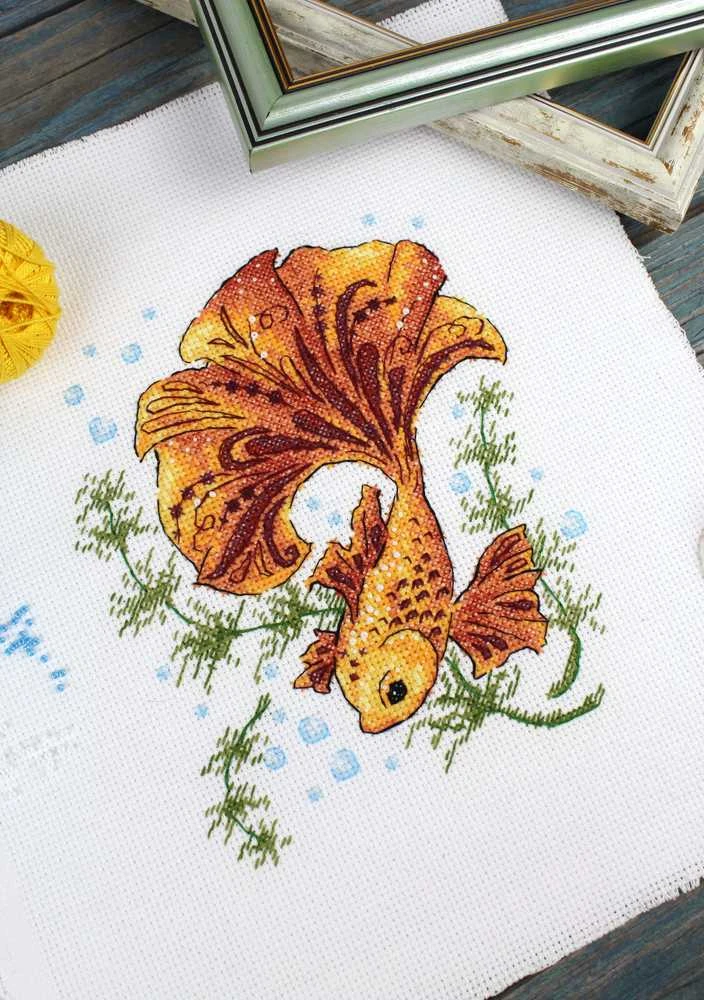 MP Studia Beldizart Kryželiu siuvinėjimo rinkinys "Magija žuvis" 17x15 cm SM-785