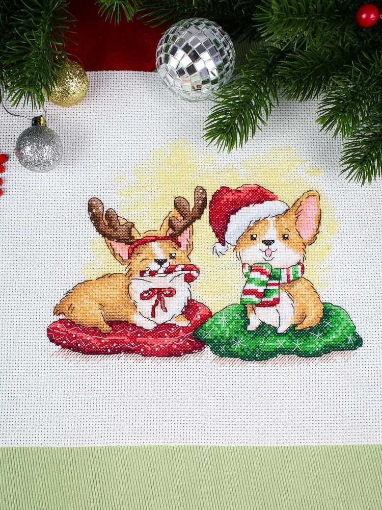 MP Studia Šventiškas kryželių siuvinėjimo rinkinys „Naujųjų šventė“, 15×19 cm