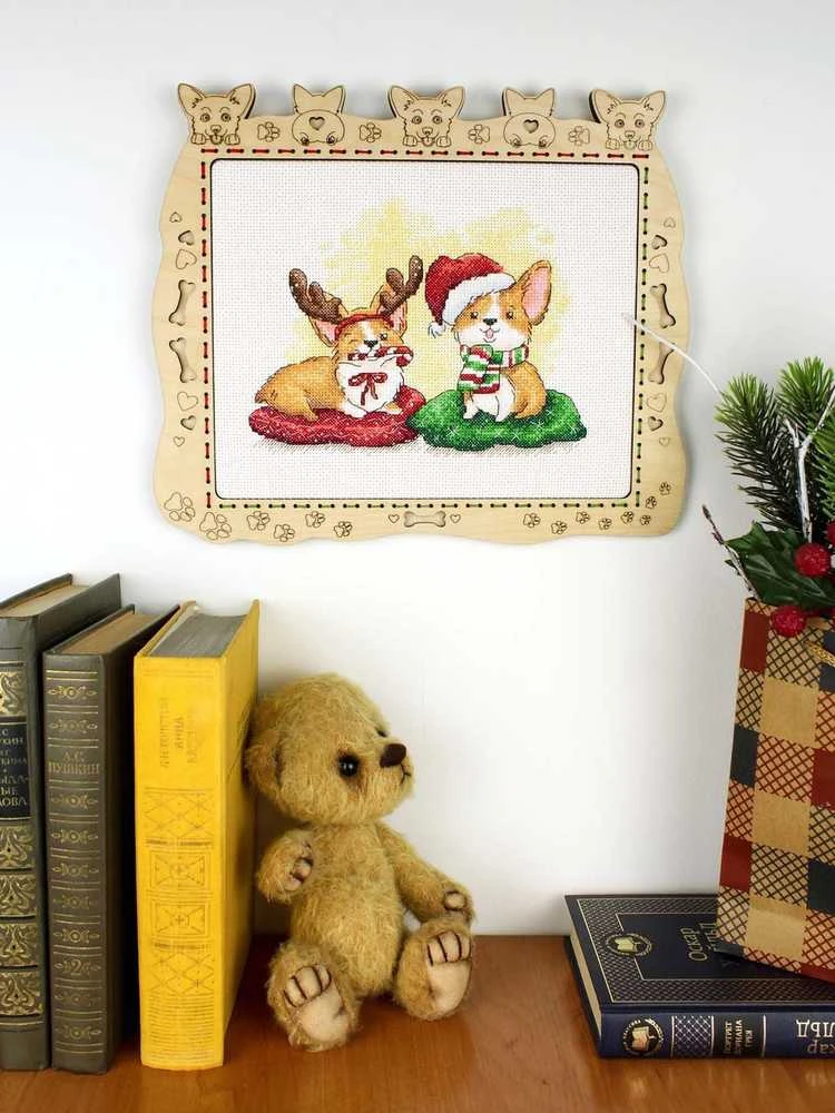 MP Studia Šventiškas kryželių siuvinėjimo rinkinys „Naujųjų šventė“, 15×19 cm