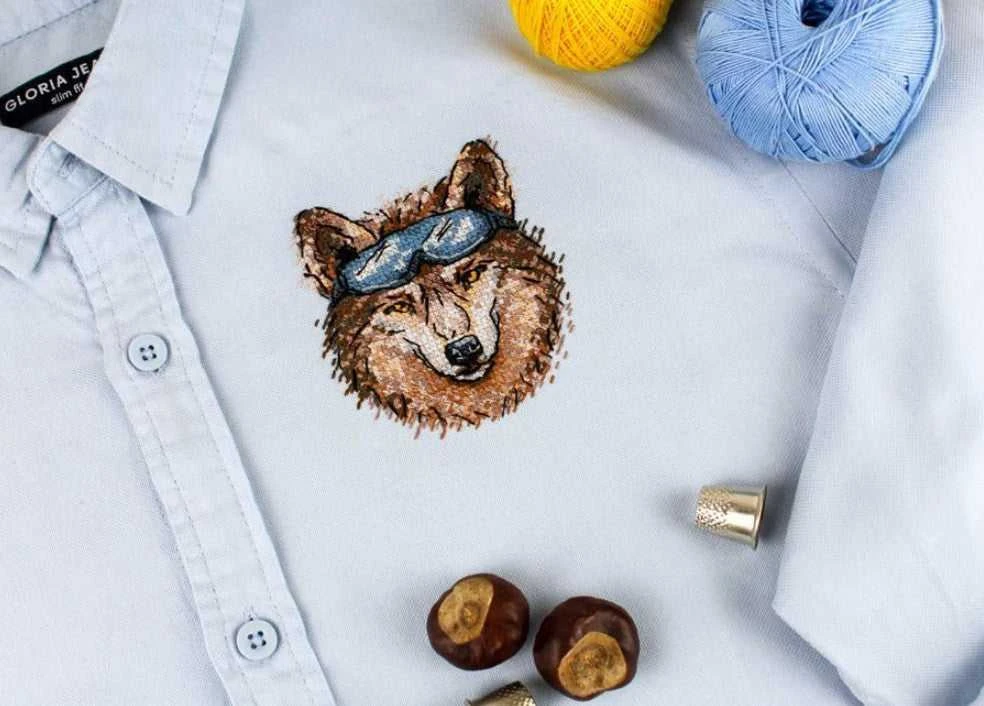 MP Studia Beldizart Vandenyje tirpus drobės kryželio siuvinėjimo rinkinys "Brutal Wolf" SV-817