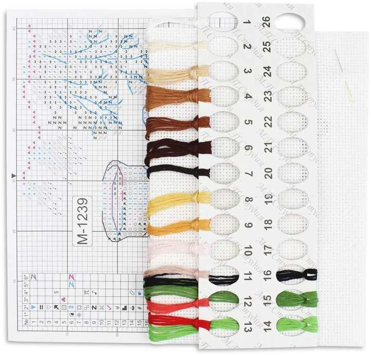 MP Studia Žavingas siuvinėjimo kryželiu rinkinys „Paprasti pietūs“ 13×11 cm