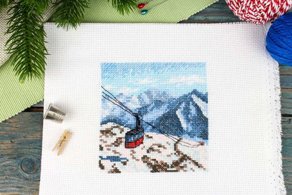 MP Studia Beldizart Kryželių rinkinys "Kalnų kelionė" 11x11 cm SM-986