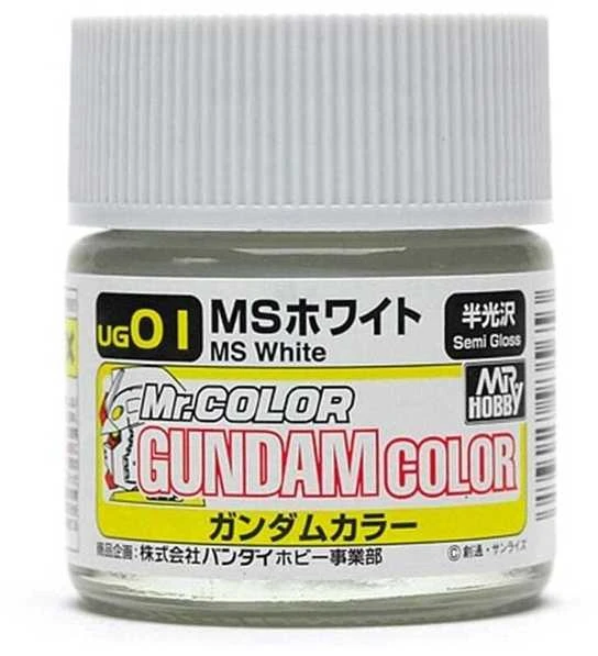 Mr Hobby Mr.Hobby Gundam Color MS Baltas dažai, pusiau blizgūs, 10 ml (UG-01)