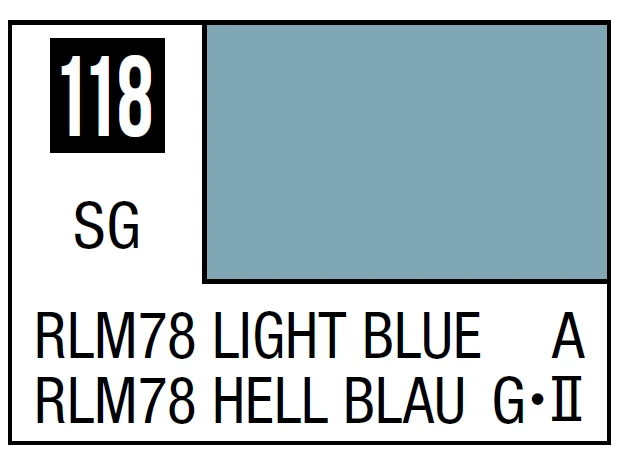 Mr Hobby Mr.Hobby Mr.Color C118 RLM78 šviesiai mėlyni nitro dažai, 10 ml