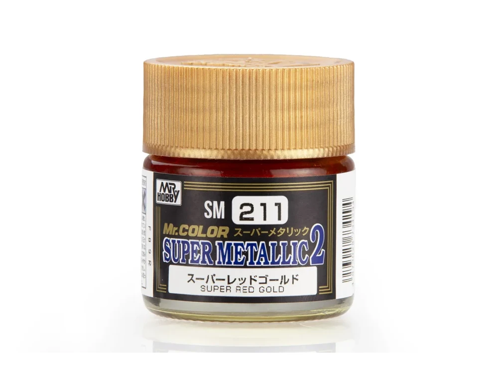 Mr Hobby Mr.Hobby Mr.Color Super Metallic II SM-211 Super Raudona Gold nitro dažai 10 ml