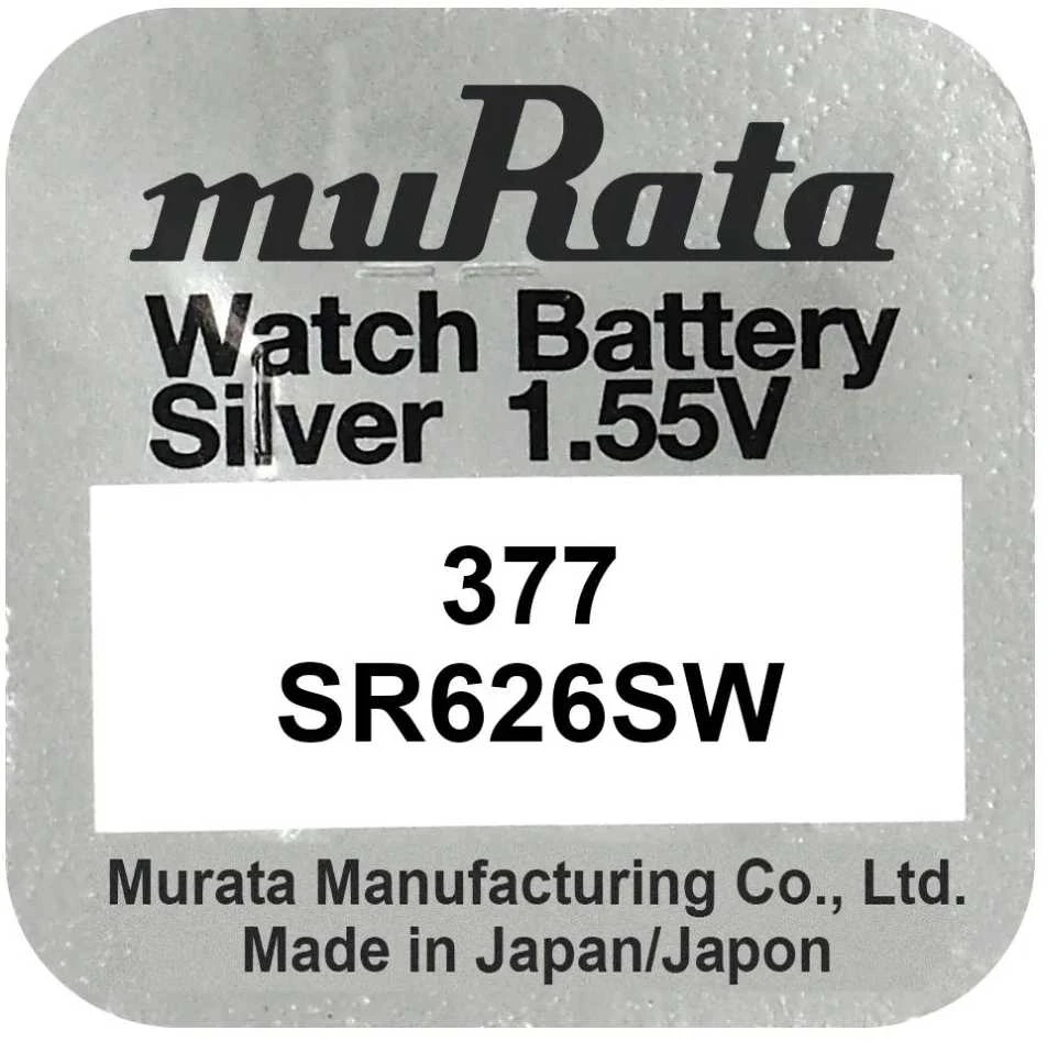 Murata Manufacturing Co Baterija – Murata SR626SW Sidabro Oksido Laikrodžio Baterija, 1 vnt.
