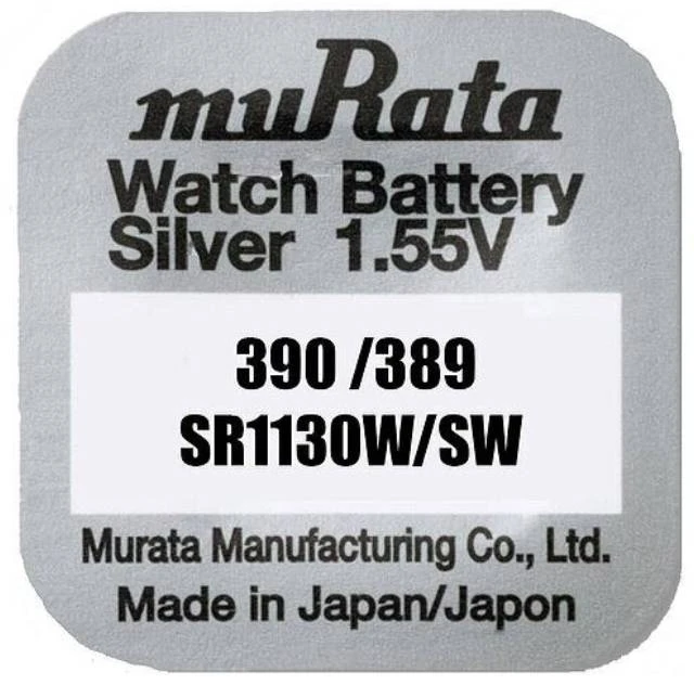 Murata 389/390 SR1130 1,55 V sidabro oksido laikrodžio baterija (1 vnt.)