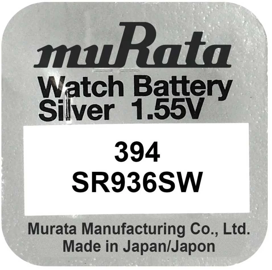 Murata 394 SR936SW sidabro oksido laikrodžio baterijos 10 vnt