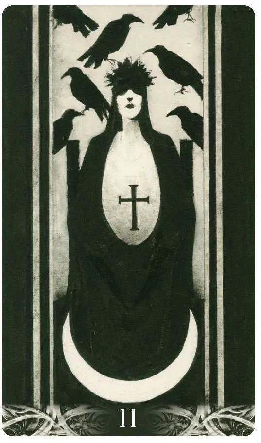 Tarotų Kortų Komplektas - Lo Scarabeo Murder Of Crows MINI 78 Kortos 9x6 cm
