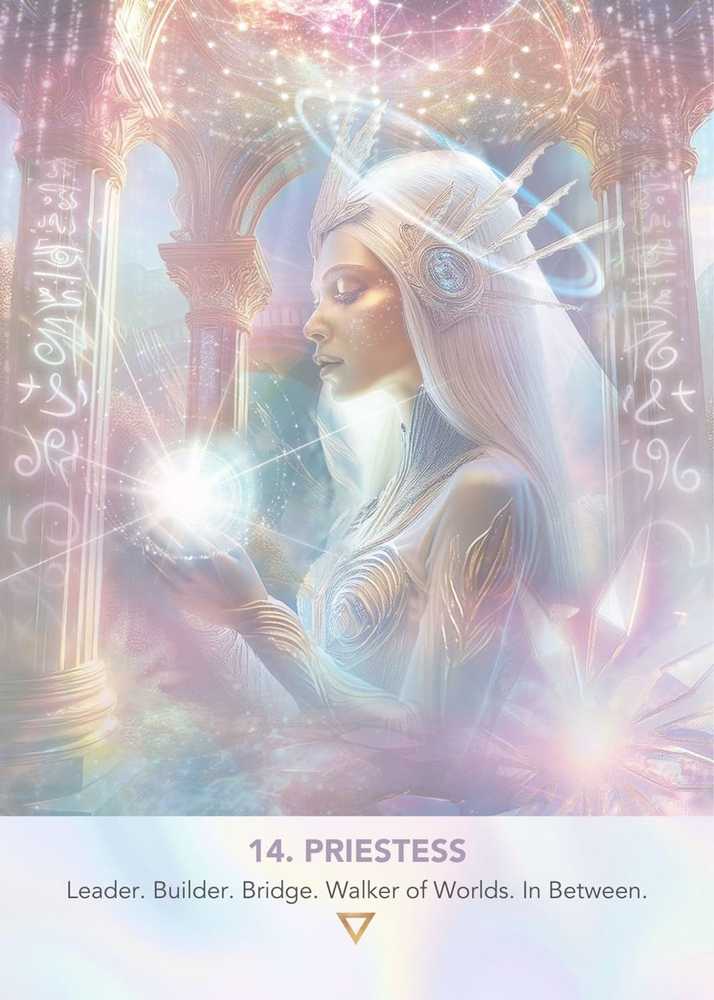 KNYGA Muse Oracle Press LightWeb orakulo kortos – kosminė dvasinė kelionė, 44 kortos