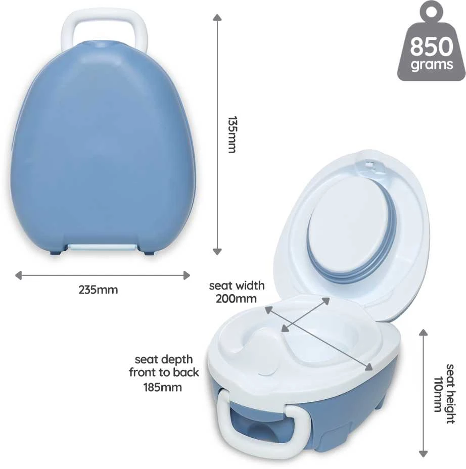 Mokomasis nešiojamas naktipuodis My Carry Potty, mėlyna pastelė