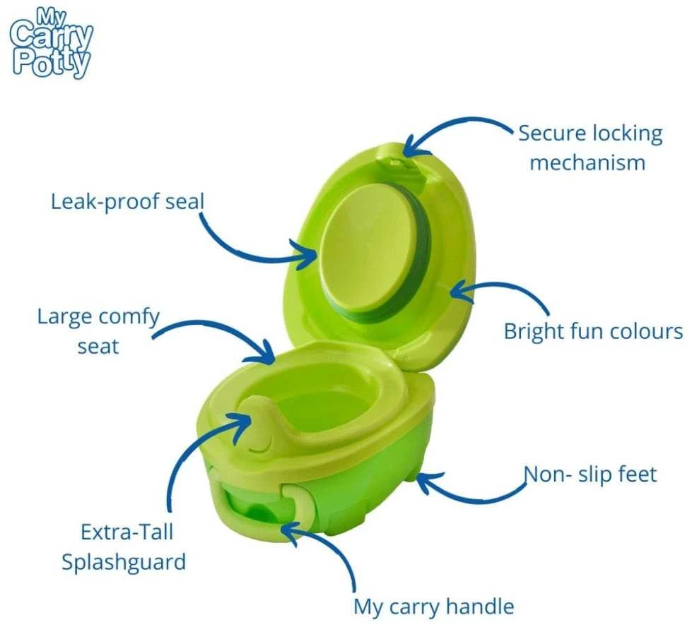 Mokomasis nešiojamas naktipuodis My Carry Potty, dinozauras, žalios spalvos