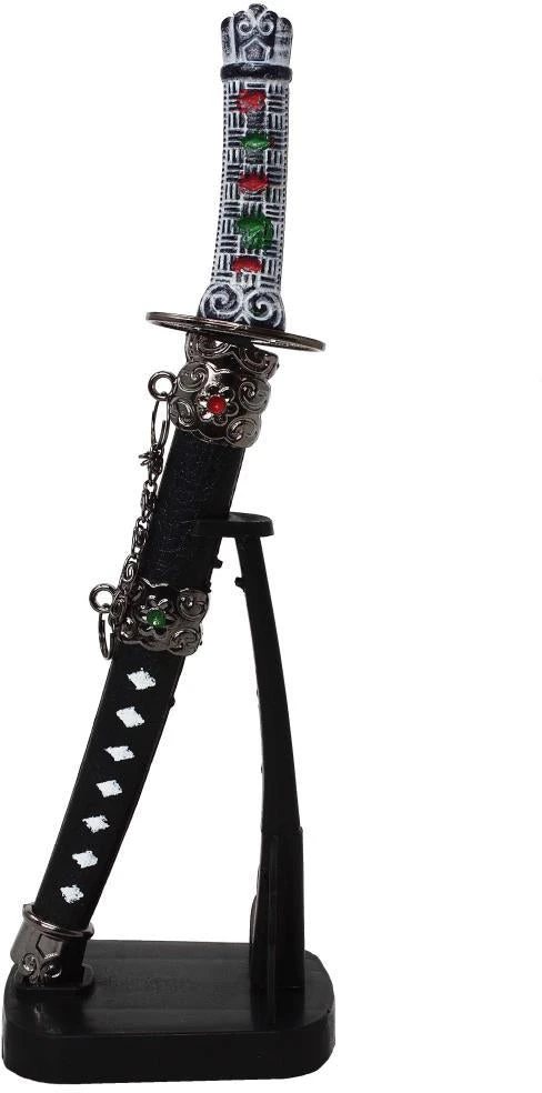 Mysticallstm Mayer Chess Laiškų atidarytuvas katana su stoveliu – samurajaus kardo miniatiūra