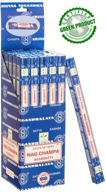 Satya Smilkalų Lazdeles - Nagchampa Smilkalai 10g, 8 Lazdelės