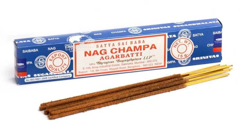 Nag Champa Satya Sai Baba Agarbatti smilkalų lazdelės, 15g