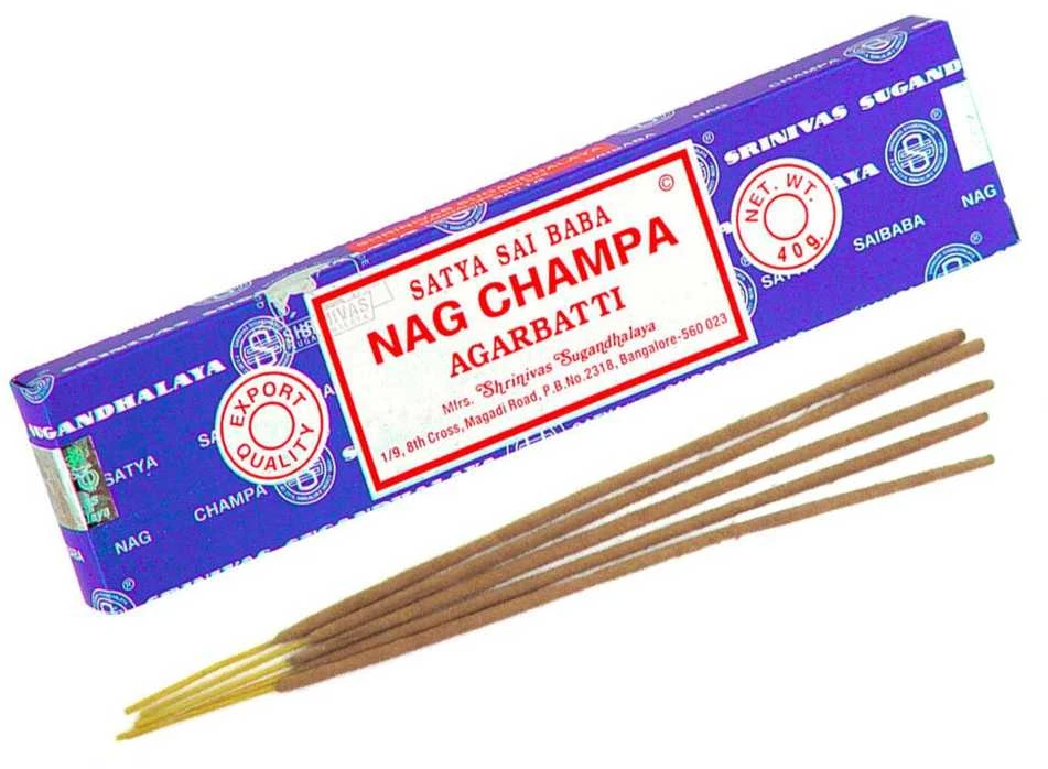 Nag Champa Satya Sai Baba Agarbatti smilkalų lazdelės, 40g