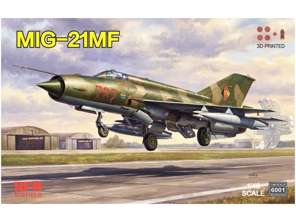 Naikintuvo MiG-21MF surenkamas modelis Rye Field Model 1/48 RFM-6001
