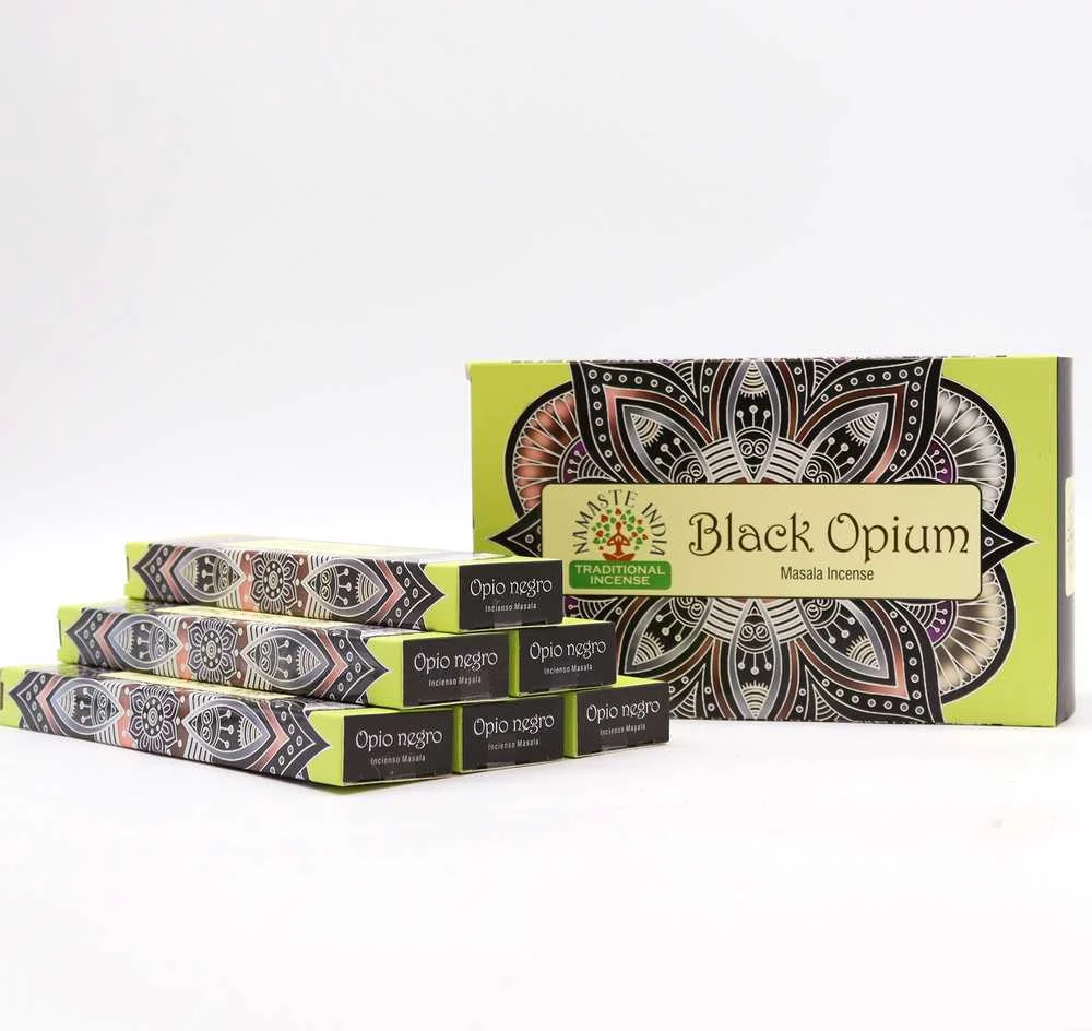Orkay Kvepiančios Lazdelės - Namaste Mandala Masala Juodas Opium 15 Lazdelių 20cm