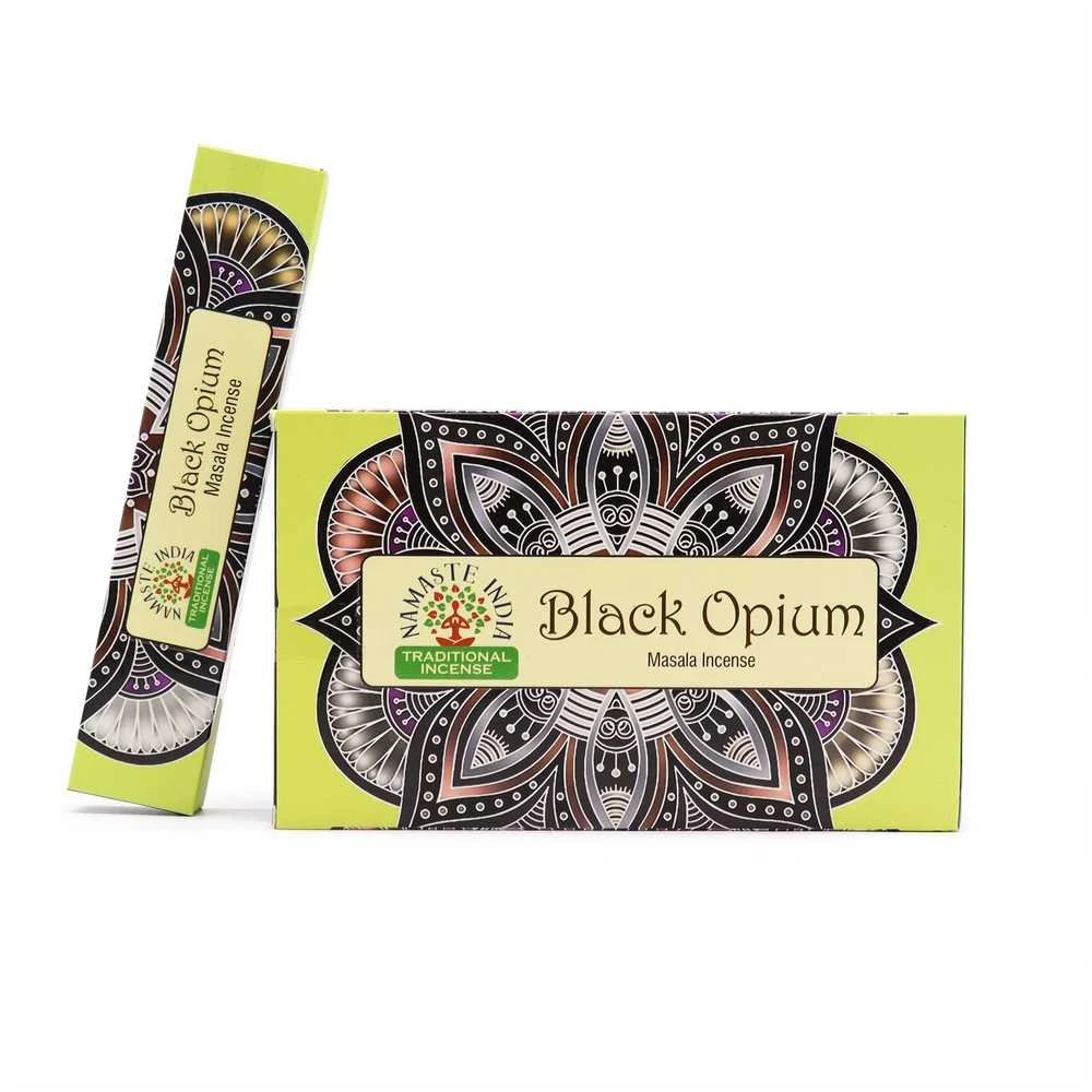 Orkay Kvepiančios Lazdelės - Namaste Mandala Masala Juodas Opium 15 Lazdelių 20cm