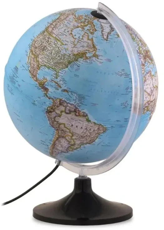 National Geographic politinis gaublys 30 cm, ryškių spalvų, anglų k.