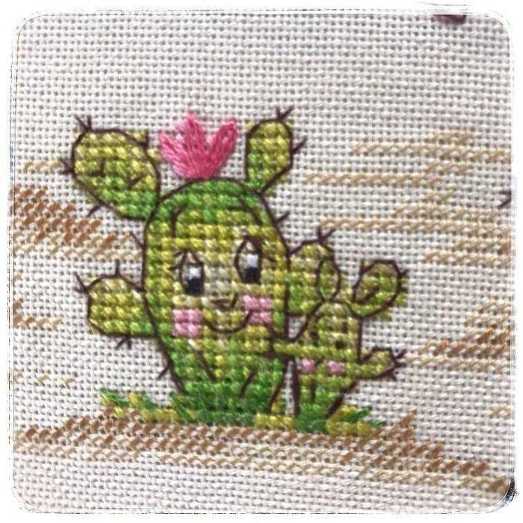 NeoCraft siuvinėjimo kryželiu rinkinys „Kaktusai“, 20×23 cm