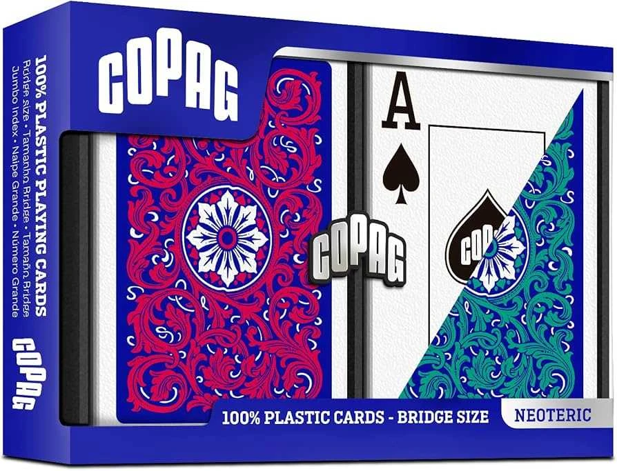 Copag Neoteric Bridge Jumbo Index Žaidimo Kortos Dviguba Kaladė (Raudonos Ir Žalios)