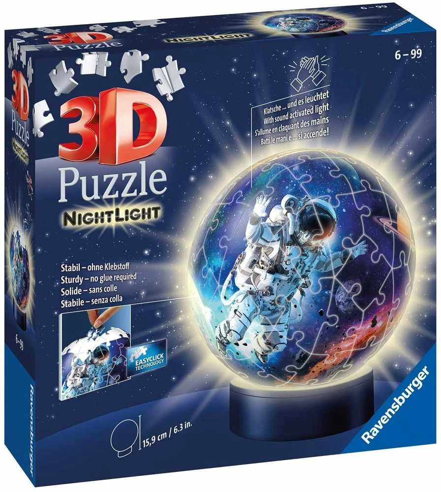 Ravensburger 3D Dėlionė 74 vnt. - Šviečiantis rutulys: Astronautas