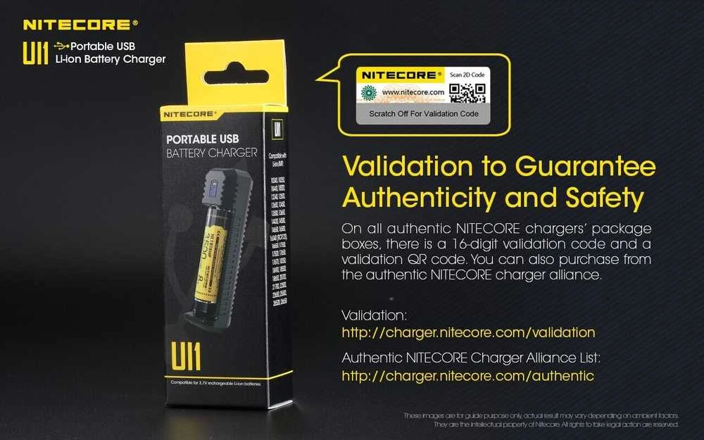 Nitecore UI1 Portable USB Intelligent Universal Baterijų įkroviklis