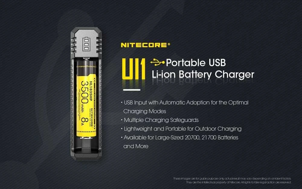 Nitecore UI1 Portable USB Intelligent Universal Baterijų įkroviklis