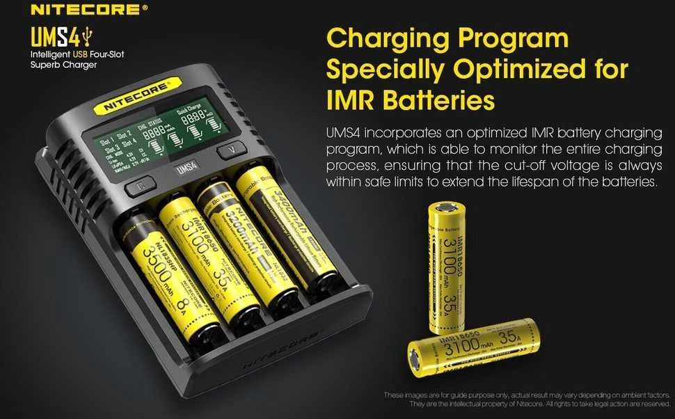 Nitecore UMS4 4 x Penlite įkroviklis (AA/AAA) su indikatoriumi