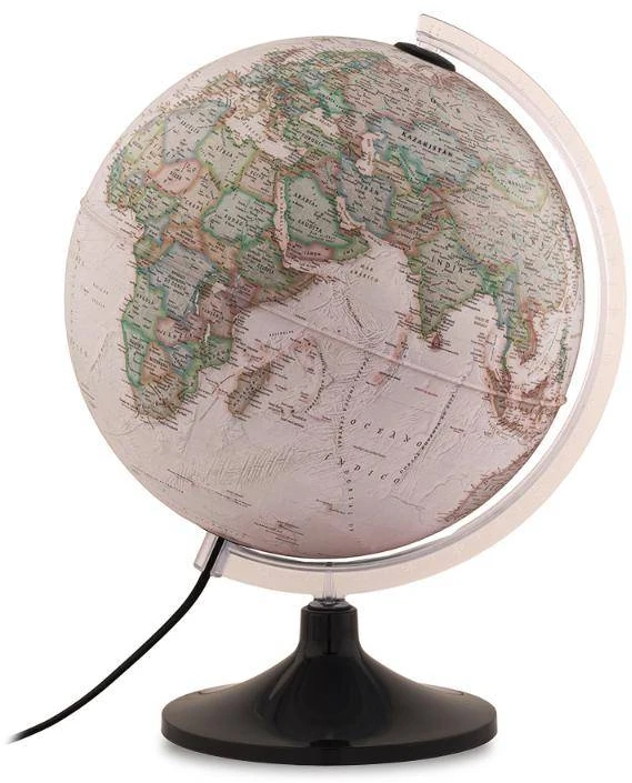 National Geographic antikinis gaublys 30 cm, politinis ir fizinis, anglų k.
