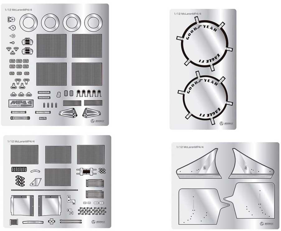 Nunu Beemax Beemax McLaren MP4/4 1/12 detalus papildymų rinkinys