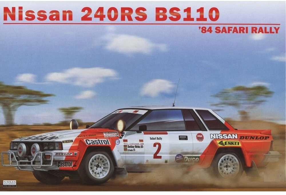 Nunu Beemax Beemax Nissan 240RS BS110 Safari Rally 1984 1/24 plastikinis modelis